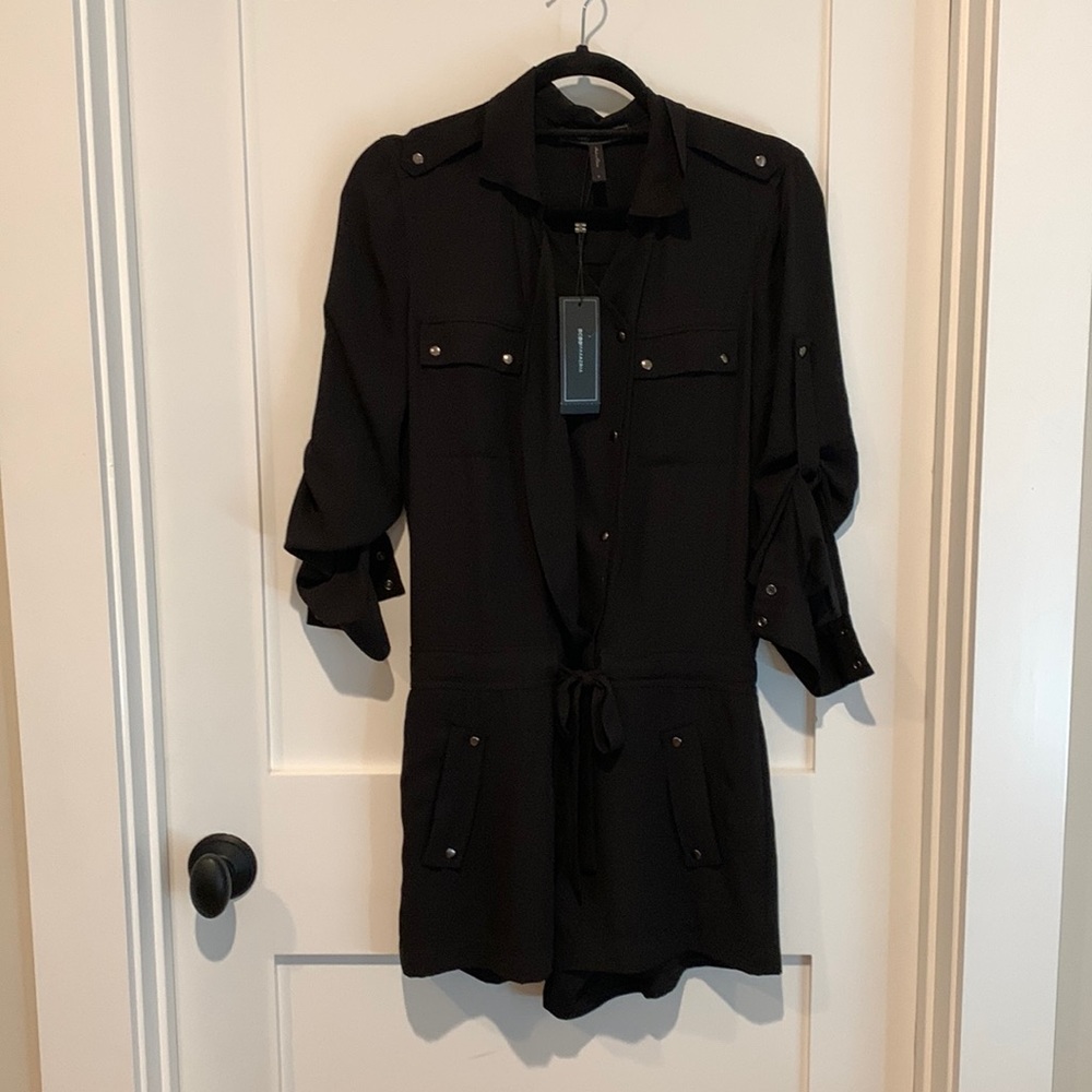 BCBG romper, size small, black, NWT